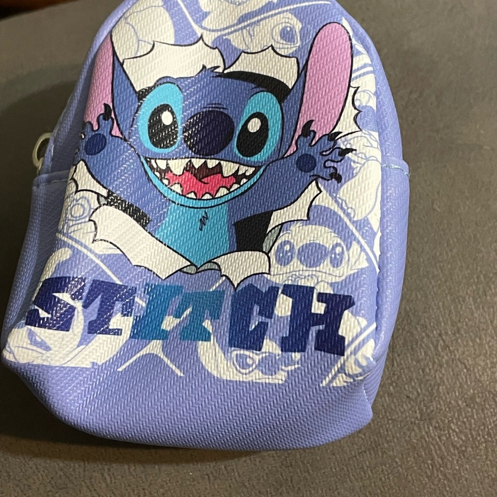 Stitch Kids mini  Backpack key chain- Purple and Blue